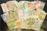 Worldwide Paper Money 50+ pieces, variety of count