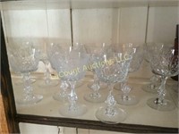 13 cut crystal wine glasses nice set