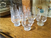 set of 6 crystal glasses good condition