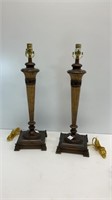 (2) cast metal desk lamps 25.5’’ tall- untested