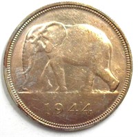1944 50 Francs Choice UNC Belgian Congo