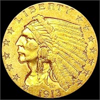 1913 $2.50 Gold Quarter Eagle UNCIRCULATED