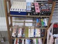 VHS Rack & Lot of VHS Tapes