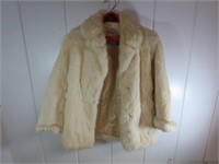 Dino Ricco Rabbit Fur Coat Size 13