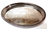 Cavalier Pierced and Embossed Silver Plate Serving