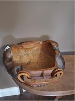 Antique Teak Wood Large Bowl