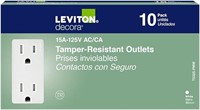 Leviton 15A 125V Tamper Resistant Decora 10pk