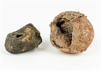 Meteorite and Dinosaur Egg