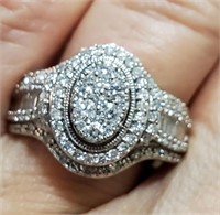 2 CTW Diamond 10k White Gold Ring