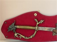 Vintage Brass Italian (?) Spartan Sword