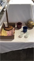 Material, paper towel holder, tea pot and mug