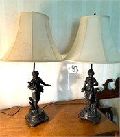 Pair Figural Table Lamps