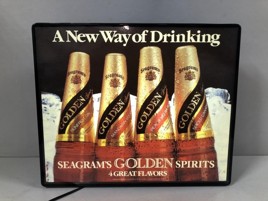 SEAGRAMS LIGHT UP ADVERTISING SIGN