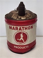 Marathon "Running Man" 5 Gallon Oil Can