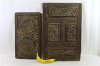 2 Reclaimed Intricately Carved Wooden Doors