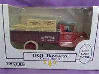 1931 Hawkeye crate bank Ertl