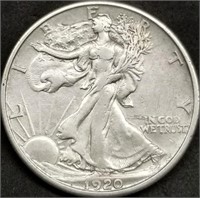 1920-S Walking Liberty Silver Half Dollar