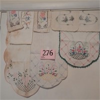 VINTAGE EMBROIDERED RUNNERS & DOILIES
