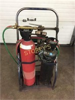 Oxy/Acy Gauges, Torch & Cart