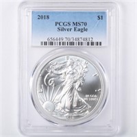 2018 Silver Eagle PCGS MS70
