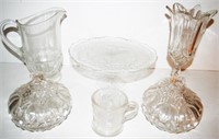 Lot of EAPG & Glassware - Cake Stand 5" H,