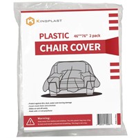 Kingplast 2 Pack Plastic Chair Cover for Moving an