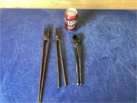 Hand forged black smith tools