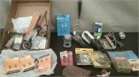 Box-Household Repair Items, Nuts, Scrub Brushes,