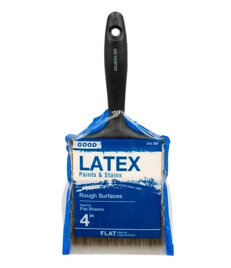 Good 4 in. Flat Cut Polyester Paint Brush