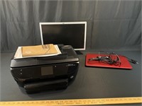 HP laptop, printer, monitor