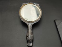Antique Homan Silver Plated Hand Mirror