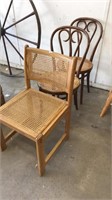 3 ASST CAIN SEATED DINING CHAIRS
