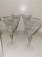 Lot of 4 Crystal drinking glasses