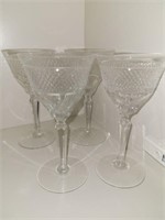 Lot of four Crystal drinking glasses