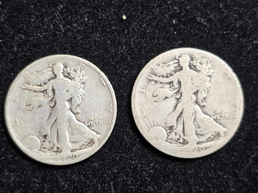 1920 & 1920D Liberty Walking Half Dollars (2)