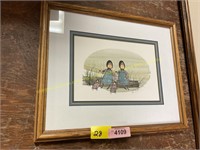 P.Buckley Moss "Girls with dolls “signed/date art