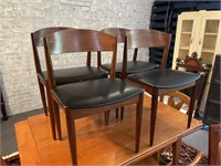 Set of four Danish modern chairs