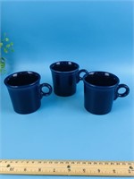 Fiesta Set of 3 Dr. Blue Coffee Cups