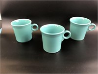 Fiesta Set of 3 Mint Green Coffee Cups