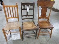 Three old chairs