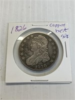 1826 Capped Bust Silver 50c. "P V"