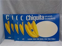 5 Chiquita Banana Vintage Advertisings Cardboard