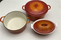 5pc Porcelain Enamel Cast Iron Cookware