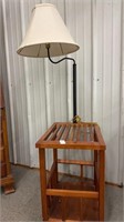 Small end table with lamp 22 1/2x14