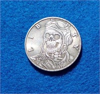 Hobo Style Skull Challenge Dollar Coin