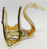 * Art Glass Swan Napkin Holder