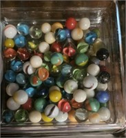 Old Marbles in Glass Block