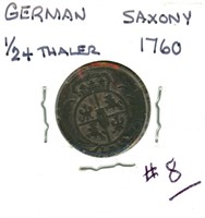 German State 1760 Saxony 1/24th Thaler