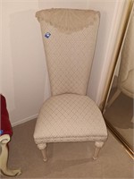 HIGH BACK CHAIR WITH DOILIES
