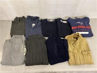 9 Men’s Sweaters & Shirts Size Small & Medium